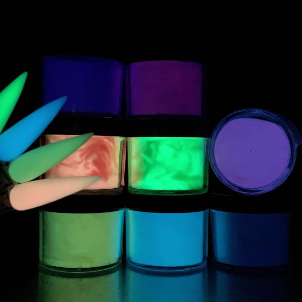 Wholesale Bright and Clean Glow in the Dark Nail Powder Acrylic Dipping Powder