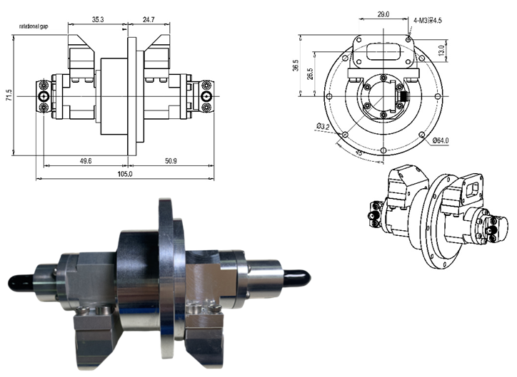 Broadband Waveguide Rotary Joint for Medical Imaging Equipment, Radar and Satellite Communication with Long Lifetime