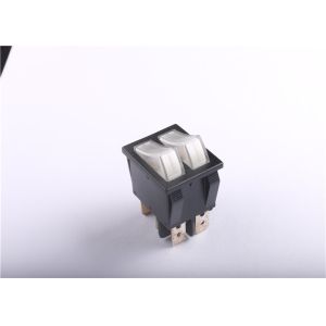 Anti Tip Dual Rocker Switch 16A AC250V DC125V Boat Shaped Long Electrical Life