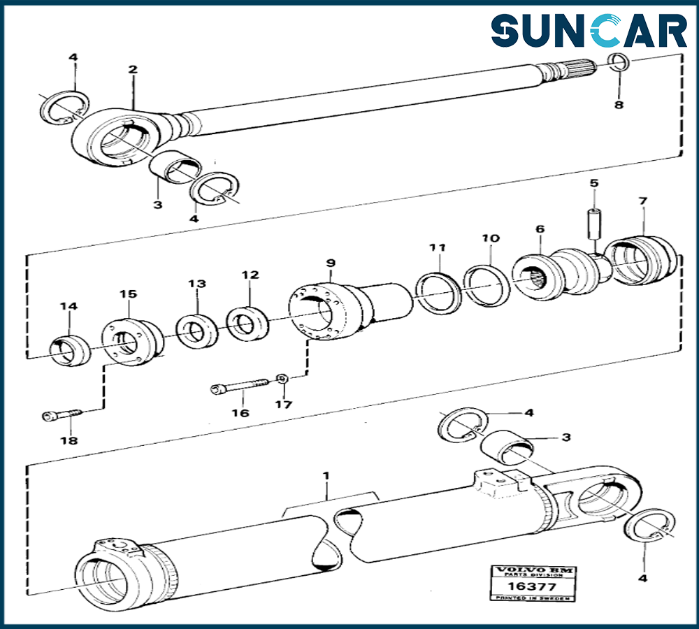 SUNCARVO.L.VO VOE 6630498 VOE6630498 Cylinder Seal Kit For Wheel Loader 4500 Repair Kit