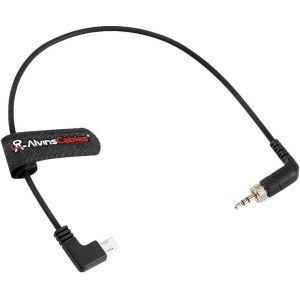 Alvin's Locking 3.5mm TRS to Micro USB Timecode Cable for Sony, Deity, Tentacle