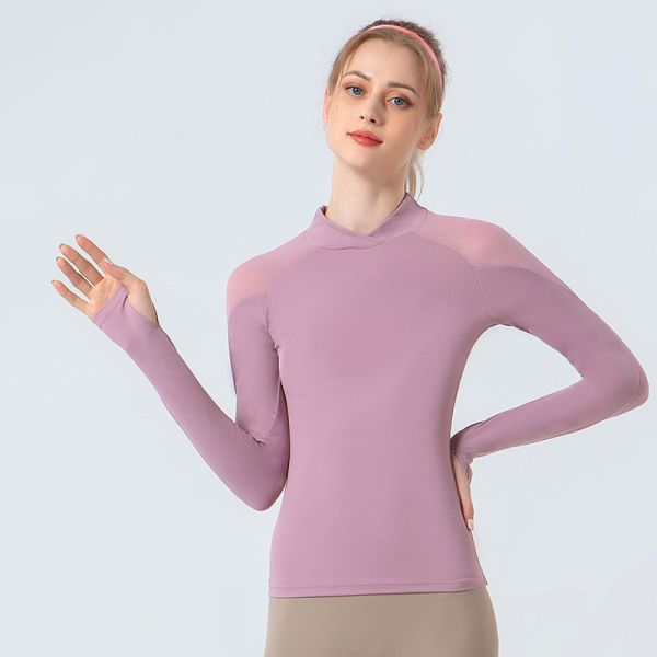 Buy Women's Equestrian Base Layer Long Sleeve Thumb Hole Horse Riding Shirts Mesh Tops at wholesale prices