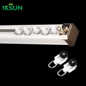 Custom Aluminum Curtain Rail Manual Black Curtain Track