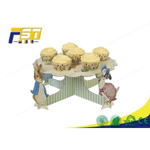 Durable Cardboard Three Tier Cake Stand , Cardboard Cupcake Display Stands
