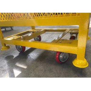 Rigid Mesh Stackable Steel Stillages Warehouse Cage Trolley With Wheels