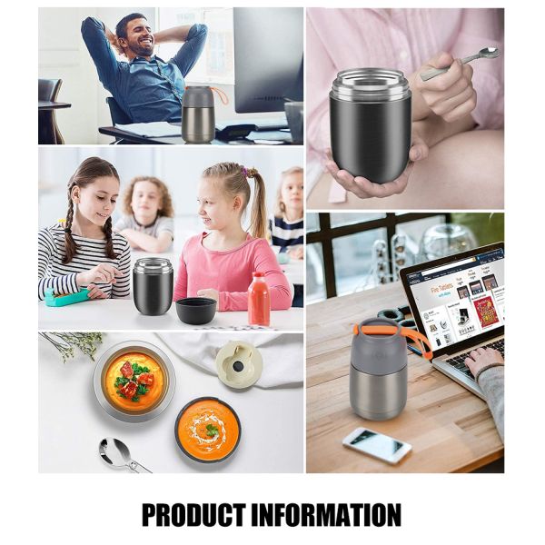Vacuum Insulated Food Jar Hot Food Containers for Lunch School Soup Thermos For Kids,Travel Food Flask Hot Cold