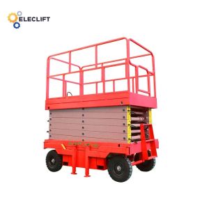 Electric Mobile Scissor Lift With Hydraulic Drive 2.2kw Power For Easy