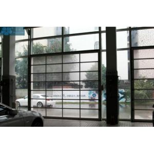 Transparent PC Glass Commercial Sectional Garage Doors