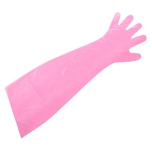 China Disposable Long Arm Gloves（Red、 7g） on sale