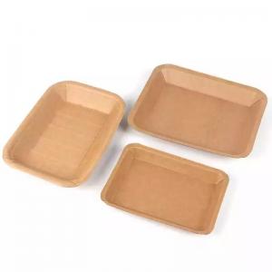 Quality Oil Proof Eco Disposable Plates , Waterproof Paper Tray Plates For Picnic for sale