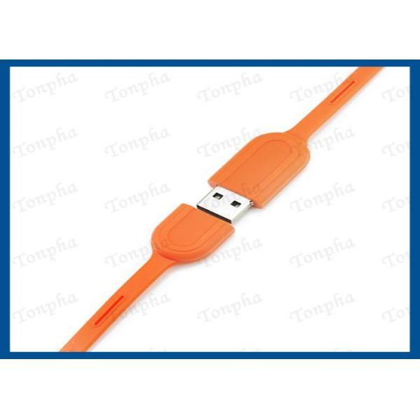 Promotional Thin Wristband Flash Drive Convenient Carrying Silicone Material