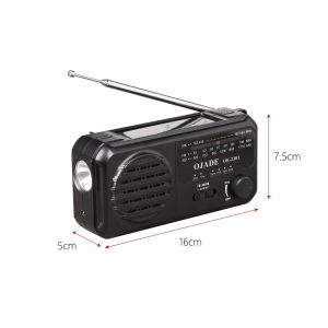 AM FM SW Bands Solar Powered Bluetooth Radio with Rechargeable Battery Pack and