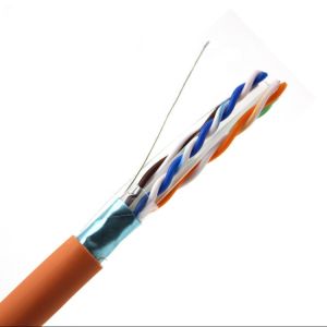 1000ft 2pr 4pr Al Tape Cat6 LAN Cable , Shielded Cat 6 Ethernet Cable CU CCA