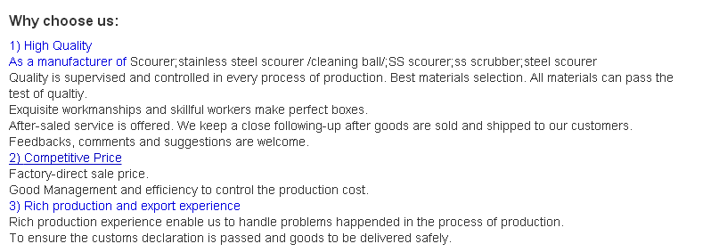 SS410/430 Stainless Steel Scourer,kitchen Usage Cleaning Ball