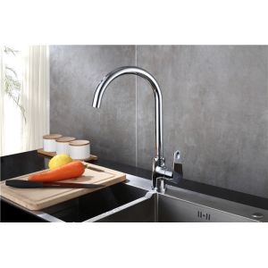 Single Hole Basic Kitchen Faucet Pull Out Sprayer Brass Mixer Tap Flexible Hoses