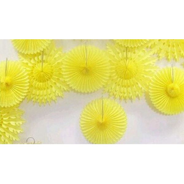 Factory direct fan flower fan holiday party decoration paper craft paper fan flower hollow fan flower;red,yellow,green