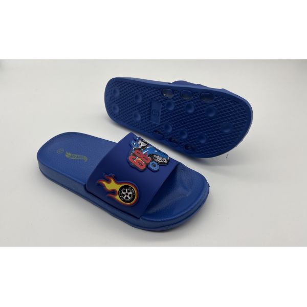 EVA Sole Kids Pool Slides Sandals Mattel Character Anti Slip With Nature Rubber Upper