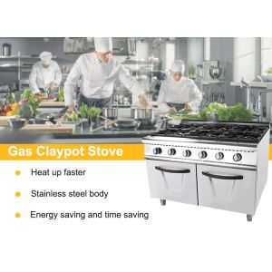 Restaurant Kitchen Cooking Equipment with LPG Valve Low Noise Temperature