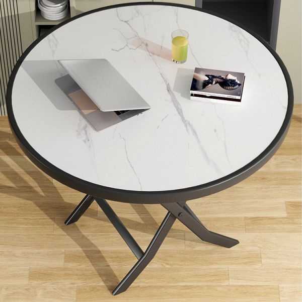 Metal Iron Foldable Coffee Dining Table for Outdoor Camping Cafe Balcony Garden Patio