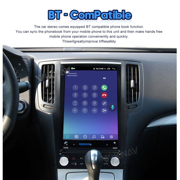 Viknav Car Radio For Infiniti G25 G37 (2004-2013)12.1 Inch Android13 Rear View Navigation GPS Original Car Function