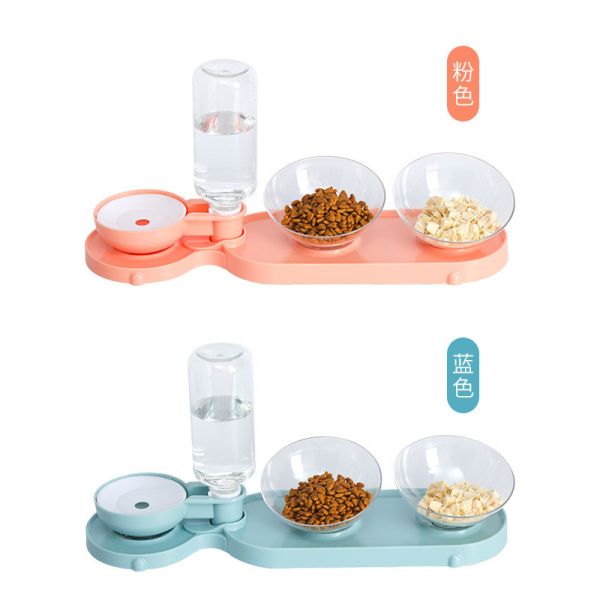 Neck Protection Three Purpose Tilting Pet Feeder Bowls