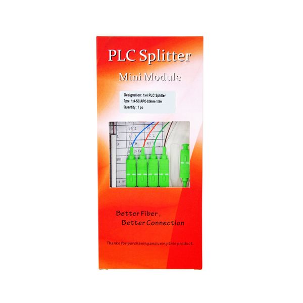 Steel Tube Gpon Fiber Optic Splitter 1x2 1650nm Sc Connector