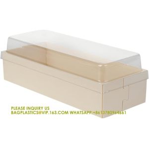 18 Oz Rectangle Long Straight Wooden Containers - Containers Sold Separately,