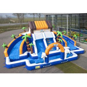 Quality Commerial Outdoor Inflatable Water Slides Waterproof For school for sale