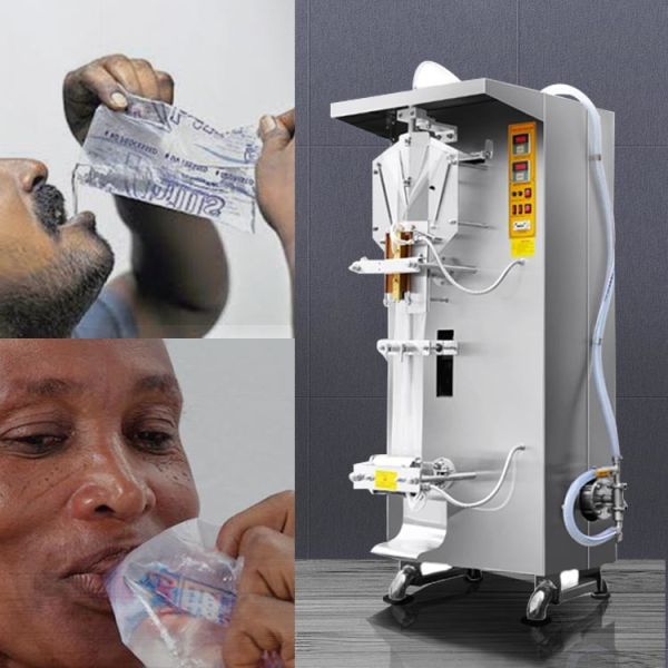 Bag Water Liquid Sachet Packing Filling And Sealing Machine SS316L 1300bph