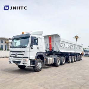 Four Axle 80 Tons Carrying Gravel Dumper Trailer U Shape