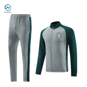 Winter Practice Football Tracksuit with Quick Dry Polyester Fabric and Team