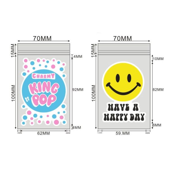 OEM Custom Printed Ziplock Bags Plastic Grip Seal Poly Bag With Heat Seal