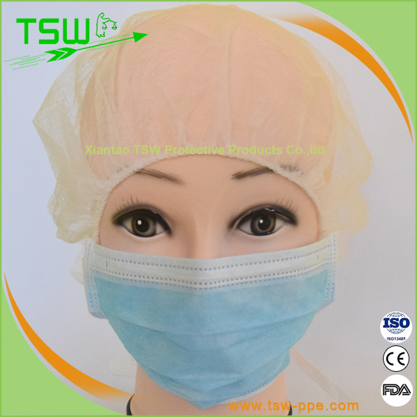 Round Non Woven Medical Bouffant Cap For Hospital