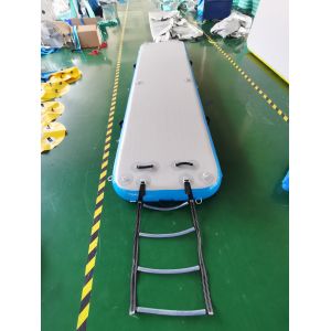 China 20cm Thick Drop Stitch Floating Inflatable Docks With Ladder on sale