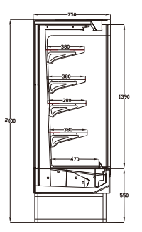 Glass Door Beer Cooler With Inner Vertical LED Lights