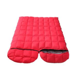 Red Waterproof Sleeping Bag , Outdoor Inflatable Sleeping Bag For Hiking