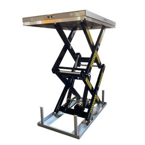 1000kg Double Scissor Lift Tables 1300mmx820mm Max Height 1780mm