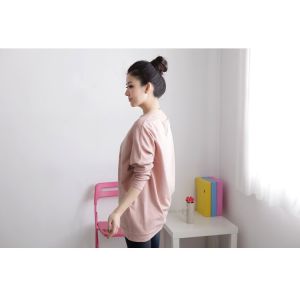 Pink Casual Hoodies Set , Women / Ladies Hooded Sweatshirts Waterproof