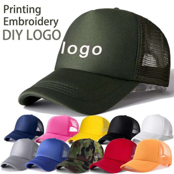 Buy Customized All Seasons Trucker Mesh Cap High Profile Crown at wholesale prices