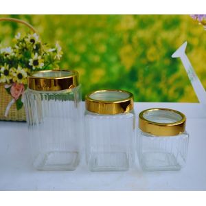 Quality SET OF 3 PCS GLASS CANISTER for sale