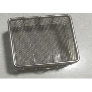 Anti Corrosion Rectangular Wire Mesh Basket Stainless Steel Medical Containers