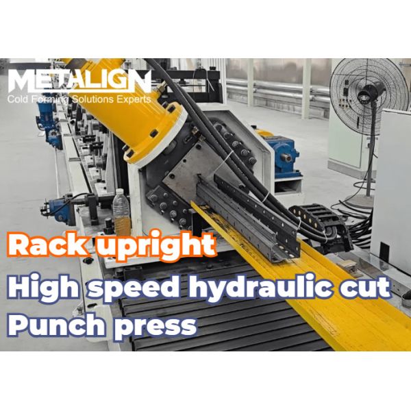 Buy Pre Punching Automated Rack Roll Forming Machine Line For Adjustable Width Heavy Uprights at wholesale prices