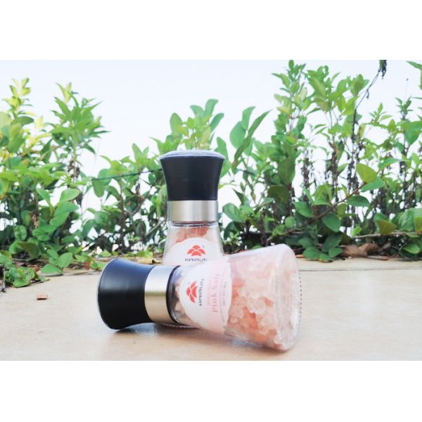 Adjustable Grinding Head Salt Pepper Grinder With Condiment Transparent Glass