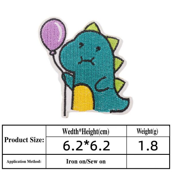 Heat Press Custom Badge Dinosaur Astronaut Fashion Embroidery Patch Iron On Applique Children'S Clothing Accessories