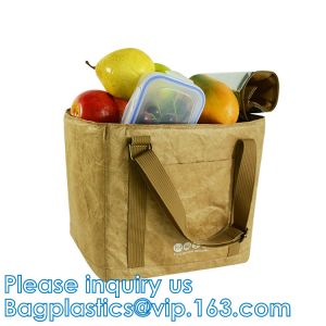 Tyvek Cooler Tote, Nylon Polyster Lunch Bags, Picnic Bag Kraft Paper Lunch Bag,