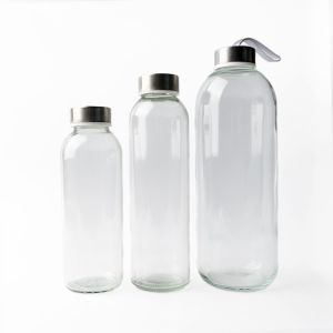 Personalized Custom 350Ml 500Ml 16Oz Transparent Glass Water Bottle With