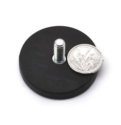Buy Neodymium Magnet Rubber Pot Magnets With And Custom Packing And M6 M8 Threaded Holes at wholesale prices