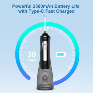 Travel-Friendly Electric Dental Flosser with Rechargeable Battery and Water