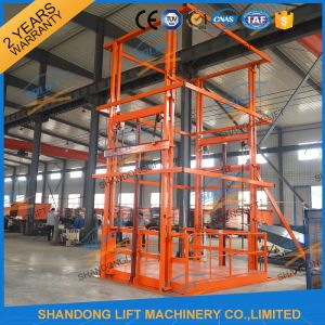 China 5T 6m Warehouse Hydraulic Guide Rail Freight Lift Elevator Vertical Goods Lift With CE TUV on sale