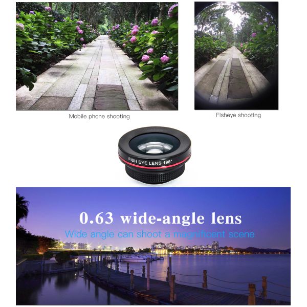 Aluminum Alloy Anamorphic Camera Lens , 5 In 1 Anamorphic Cine Lens Wide Angle Kit With Clip